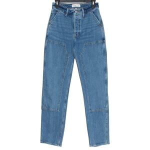 Abercrombie Curve Love Dad Jeans High Rise Button Fly Blue 25/0 90s Minimalist